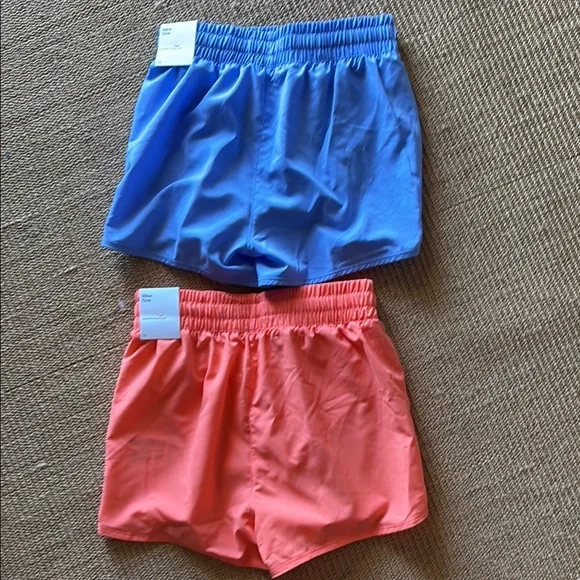 NWT! Nike Blue and Coral-Orange Performance Shorts x2 pair - Picture 7 of 14